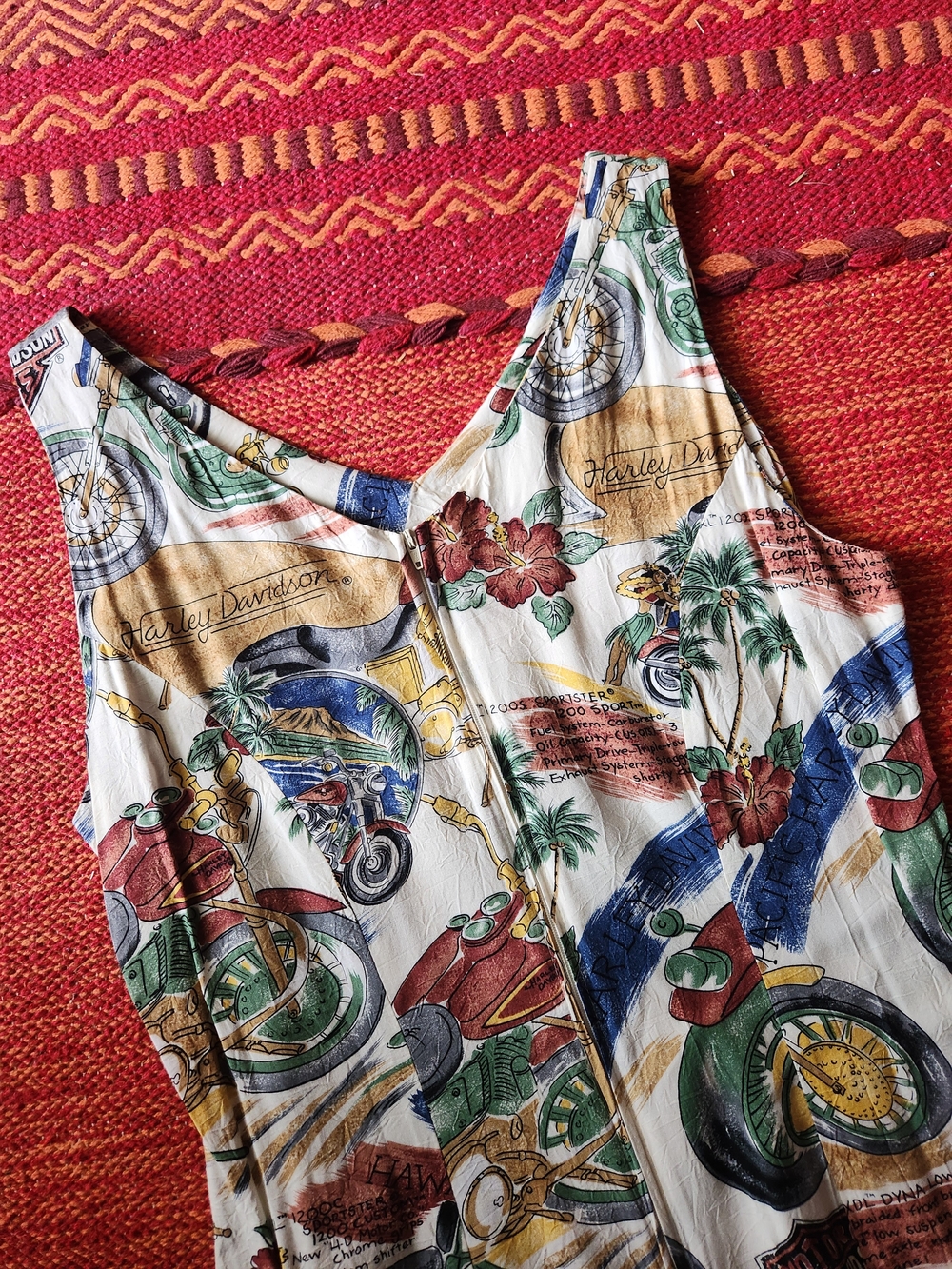 Harley-Davidson Multicolor Motorcycle Print Midi Dress - Picture 6 of 12